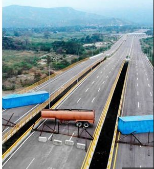 Factcheck: did president Maduro  block a bridge to prevent humanitarian aid from entering Venezuela?