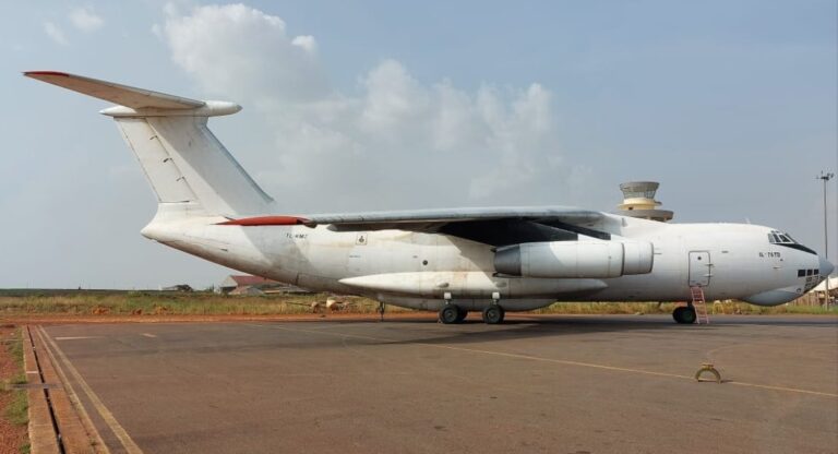 Russian paramilitary IL-76 aircraft is now registered TL-KPA