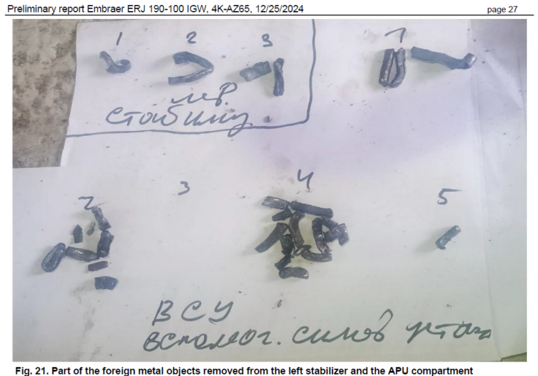 Preliminary report on Azerbaijan Airlines crash flight J2 8243 published