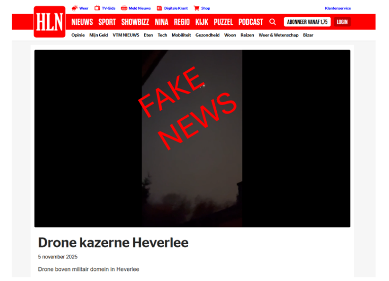 Nog een voorbeeld van desinformatie over drones door Belgische media