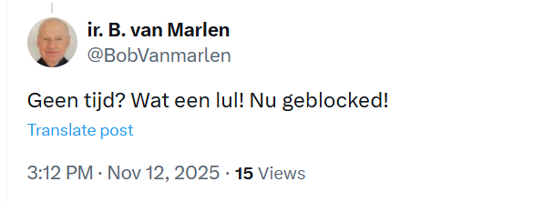 Schiphol omwonende Van Marlen gaat schelden na stellen vragen