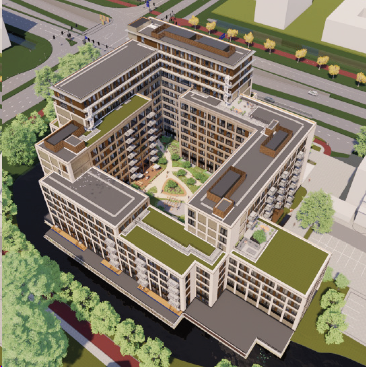 Omwonenden houden transformatie kantoorpand tot 420 woningen in Leiden al 2 jaar tegen