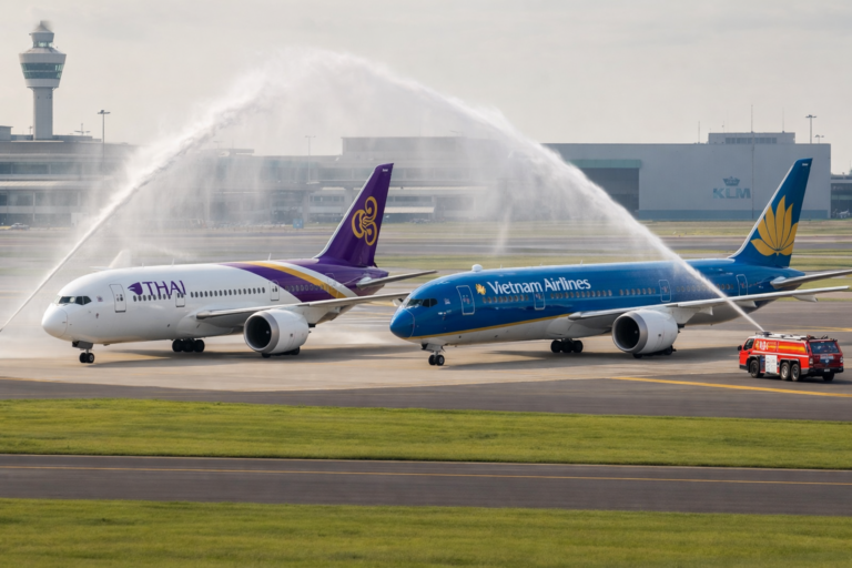 Thai Airways en Vietnam Airlines hebben slots gekregen voor Schiphol