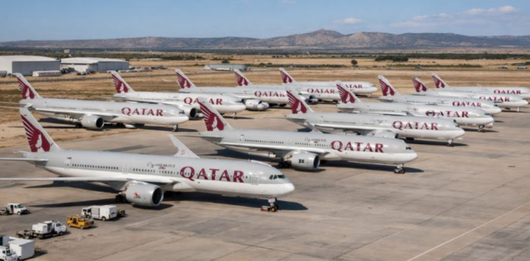 Qatar Airways Parks  60  Aircraft Amid Iran War Tensions